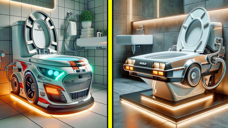 There Are Now Toilets Shaped Like Pickup Trucks, Monster Trucks, Race Cars, and Deloreans!