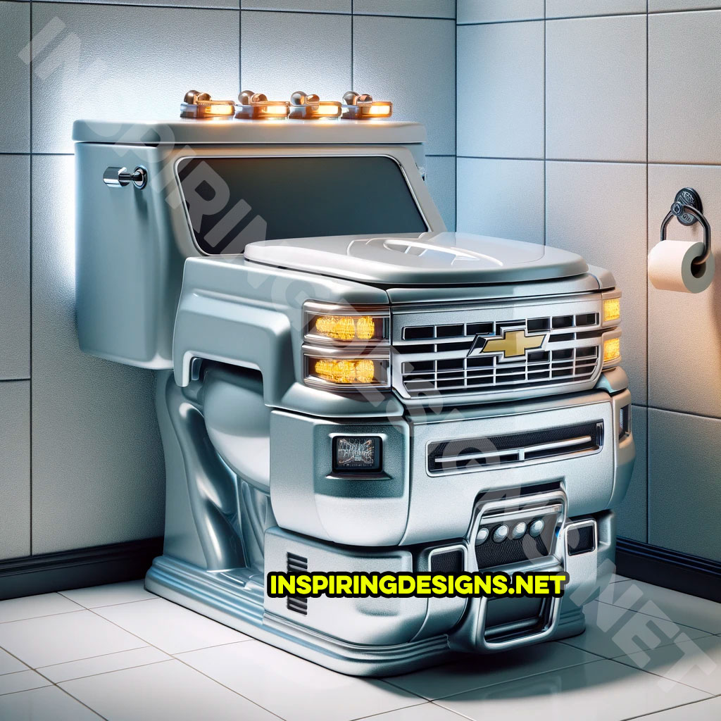 Chevy Silverado Pickup truck shaped toilet