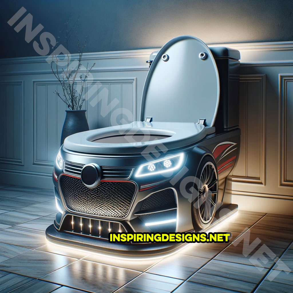 race car shaped toilet