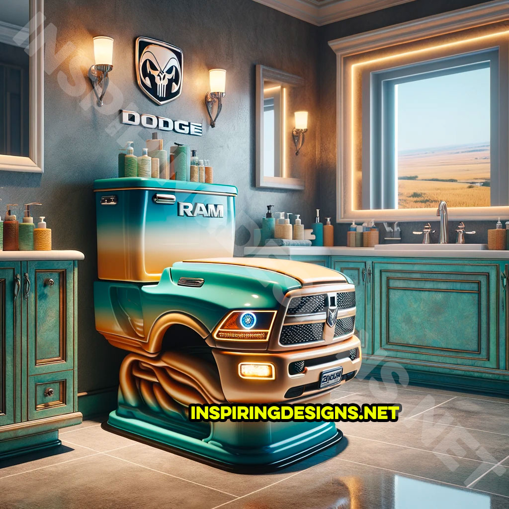 Dodge Ram Pickup Truck Shaped Toilet