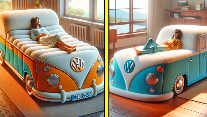These Volkswagen Type 2 Bus Shaped Loungers Will Transform Your Den into a Hippie Haven