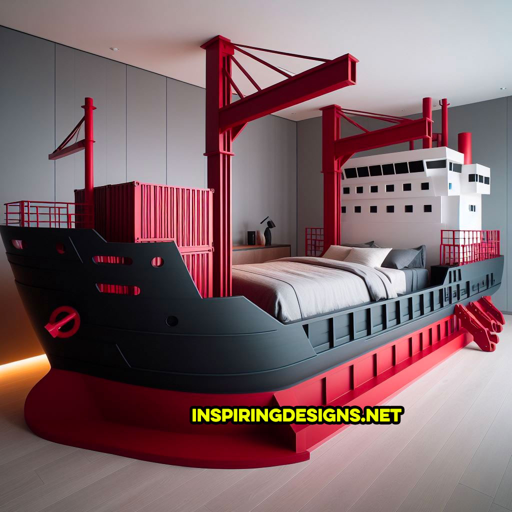 Cargo Ship Shaped Kids Beds