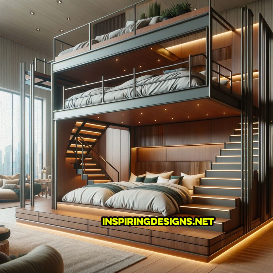 These Epic Luxury Bunk Beds Offer a Stairway to Heavenly Design and