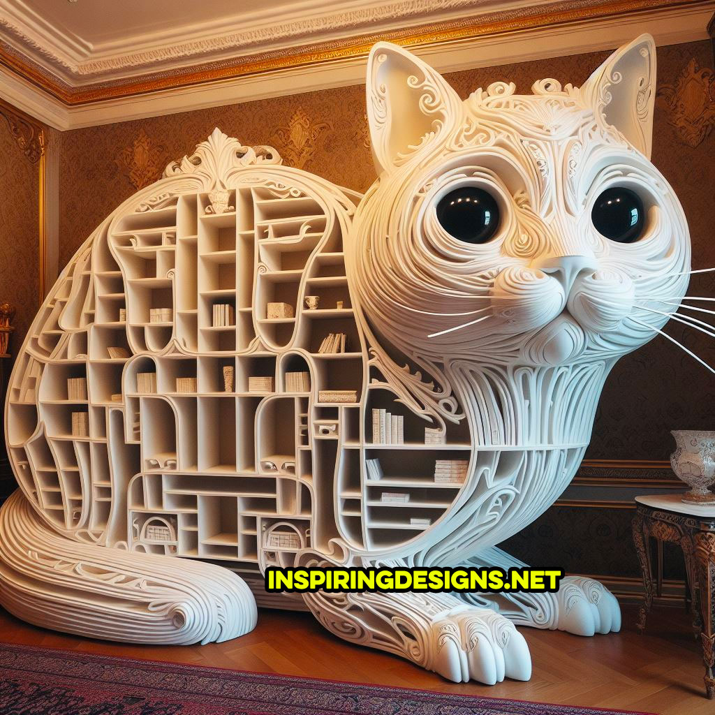 Giant Cat Shaped Bookcases