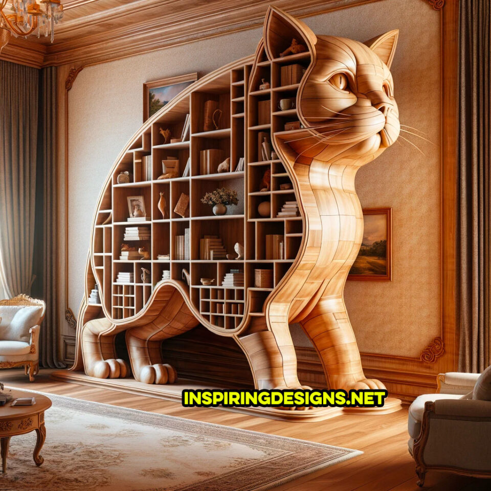 These Giant Cat Shaped Bookcases Will Have You Feline Fine About Your
