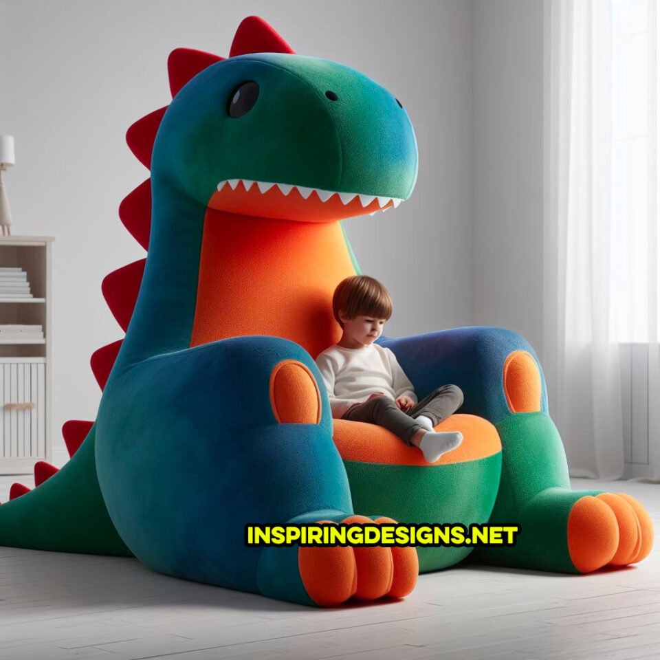 These Giant Dinosaur Shaped Kids Chairs Are The Ultimate Gaming Chair ...