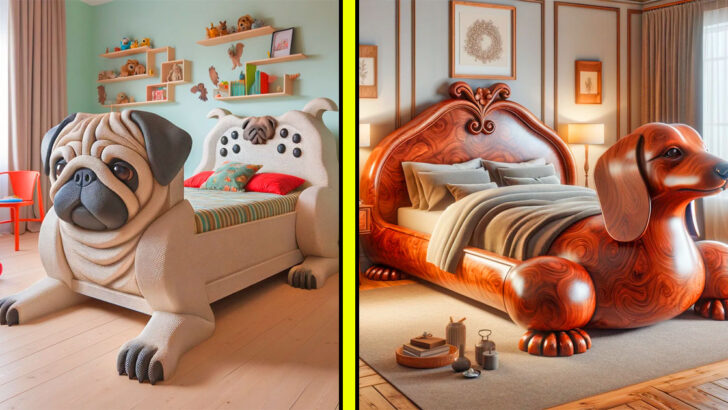 These Dog-Shaped Bed Frames Are Paws-itively Perfect for Pet Lovers