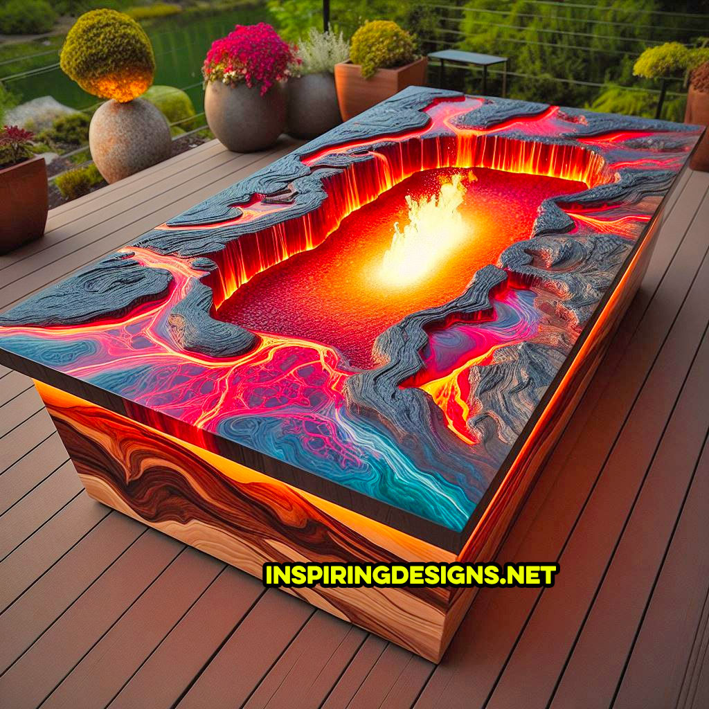 Volcano Shaped Patio Fire Tables
