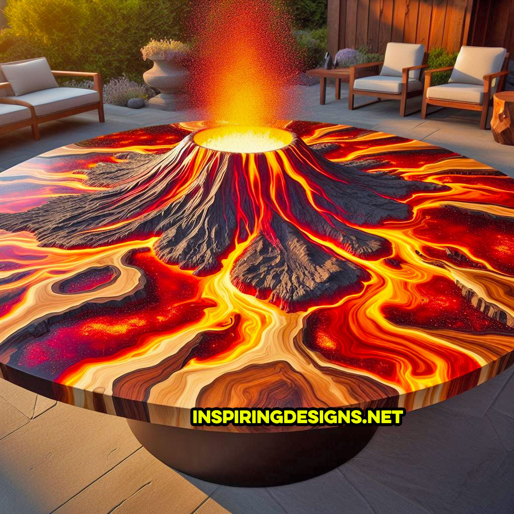 Volcano Shaped Patio Fire Tables