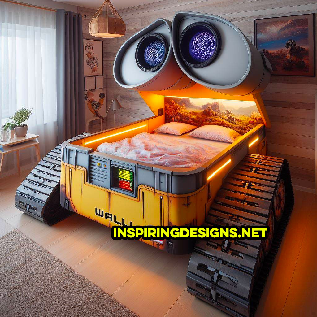 Giant Disney and Pixar Character Kids Beds - Giant Wall-e shaped kids bed