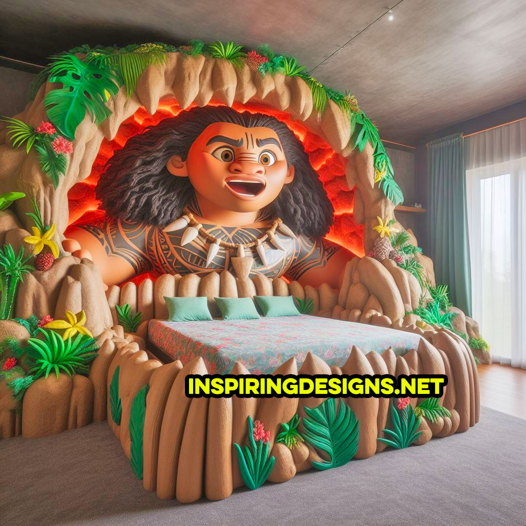 Giant Disney and Pixar Character Kids Beds - Giant Maui Moana shaped kids bed