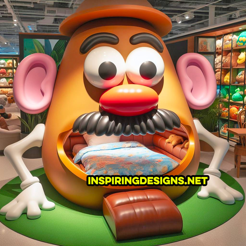 Giant Disney and Pixar Character Kids Beds - Giant Mr. Potato Head Toy Story shaped kids bed