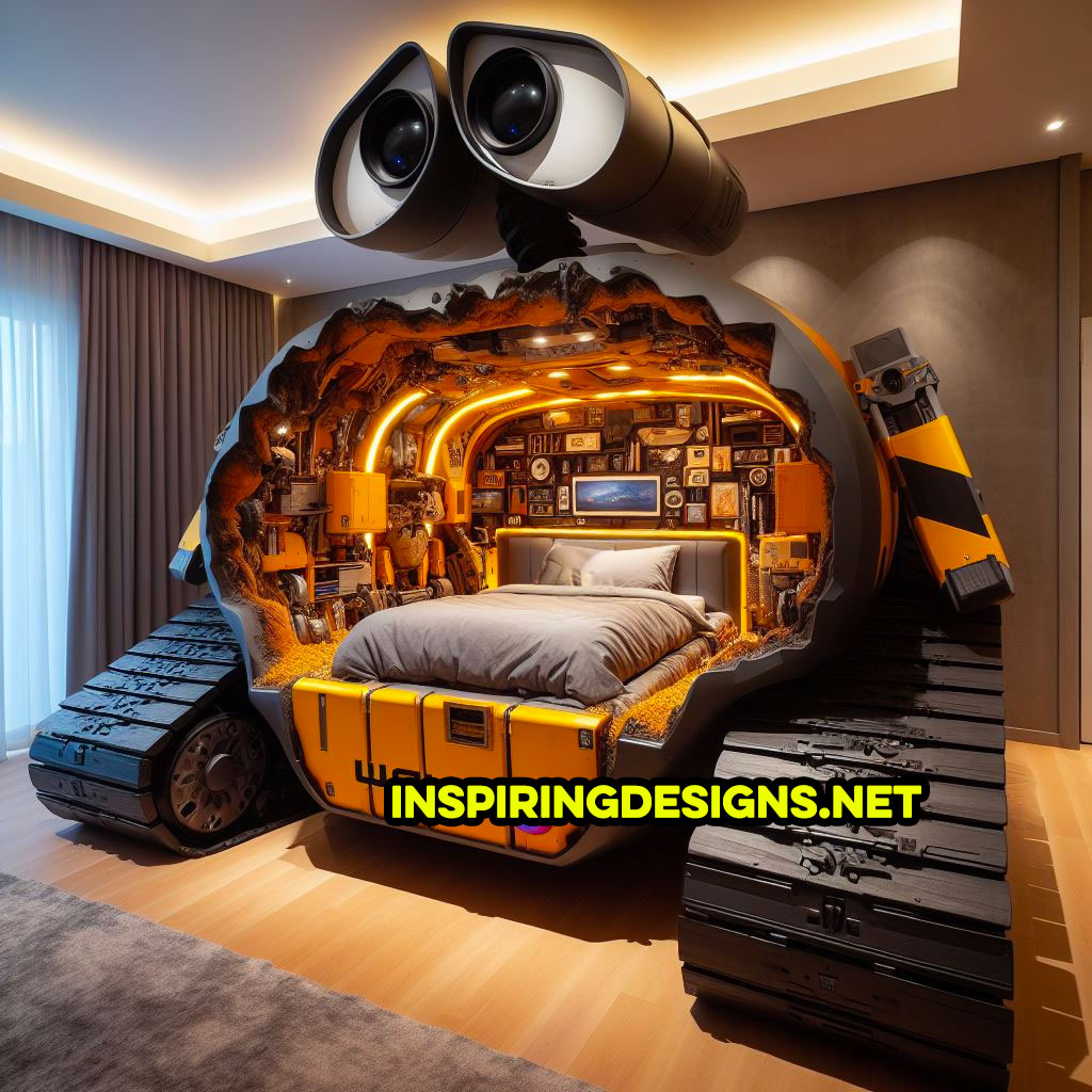 Giant Disney and Pixar Character Kids Beds - Giant Wall-e shaped kids bed