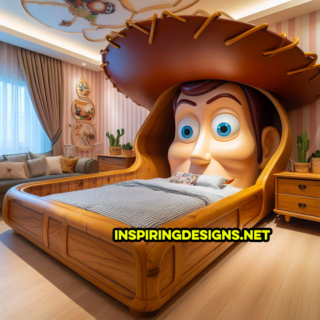 Giant Disney and Pixar Character Kids Beds - Giant Woody shaped kids bed