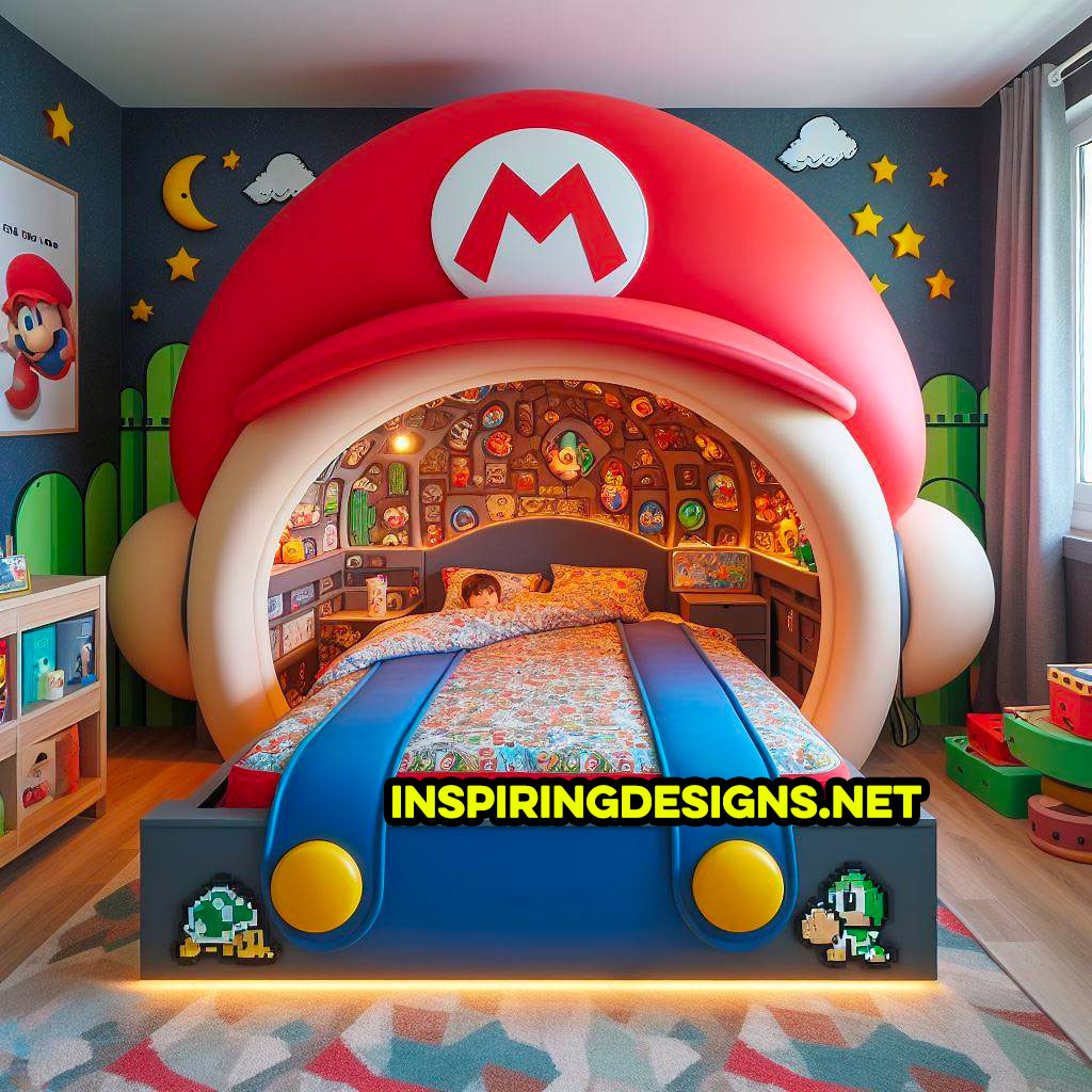 Giant Disney and Pixar Character Kids Beds - Giant Mario shaped kids bed