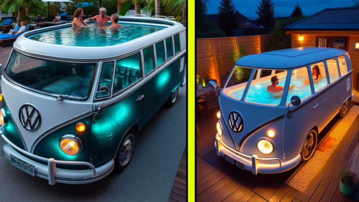 These Volkswagen Bus Hot Tubs Will Transform Your Patio into a Retro Oasis