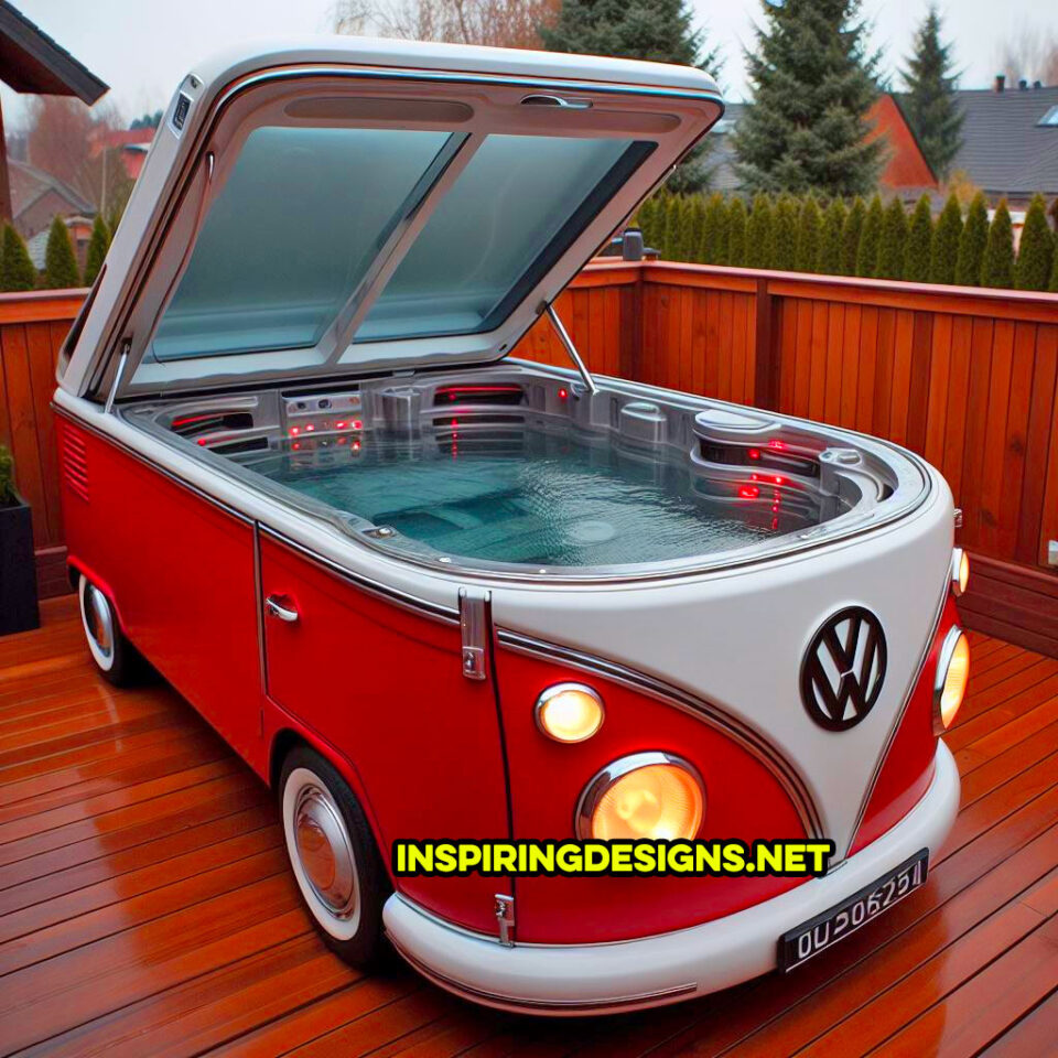 These Volkswagen Bus Hot Tubs Will Transform Your Patio into a Retro