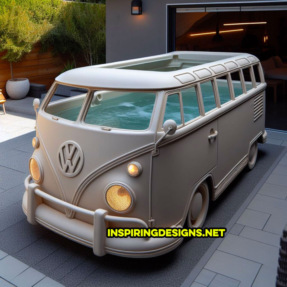 These Volkswagen Bus Hot Tubs Will Transform Your Patio into a Retro