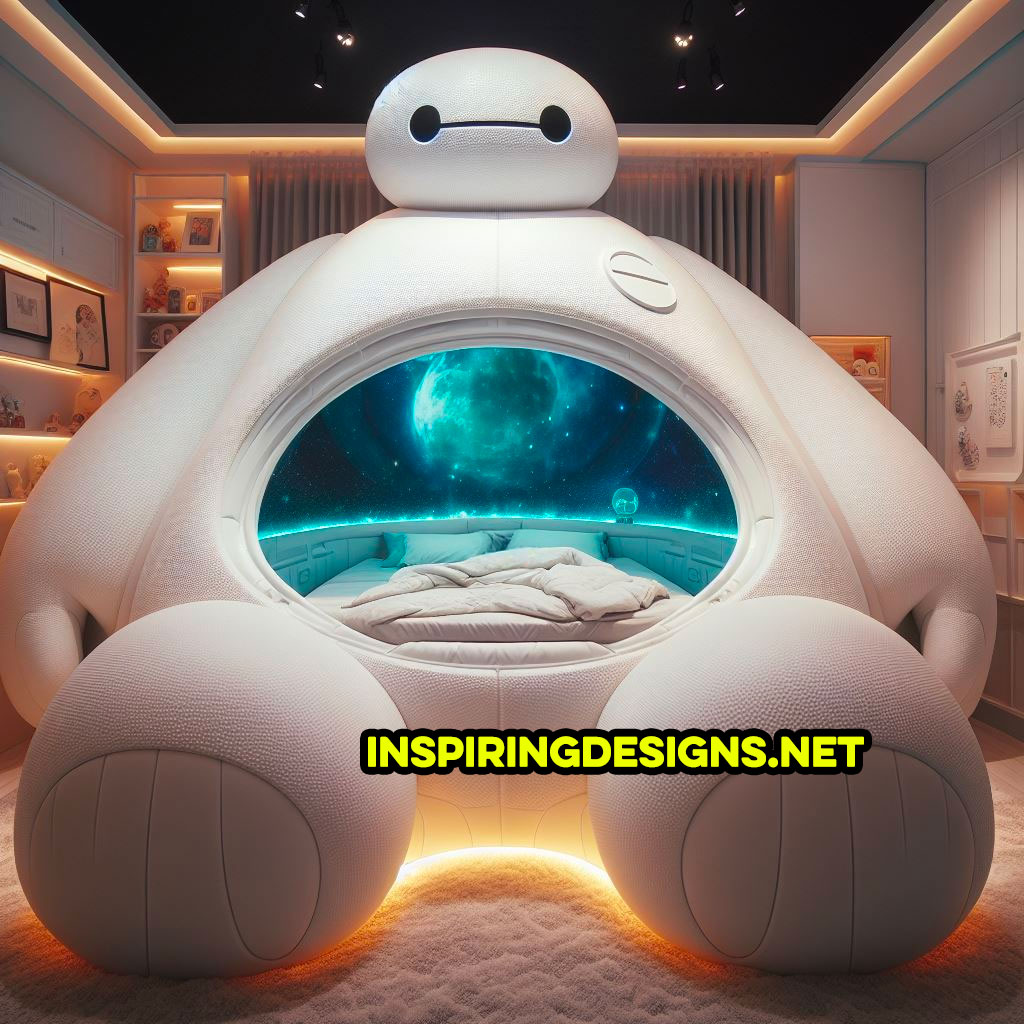 Giant Disney and Pixar Character Kids Beds - Giant Baymax Big Hero 6 shaped kids bed