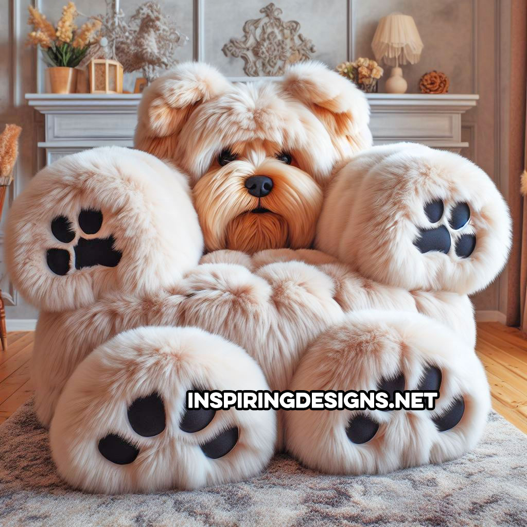 Fluffy Dog Shaped Chairs - Fluffy yorkshire terrier armchair