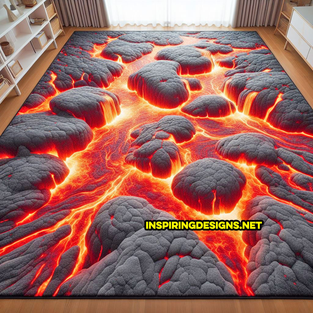 Giant Lava Rugs for paying the floor is lava