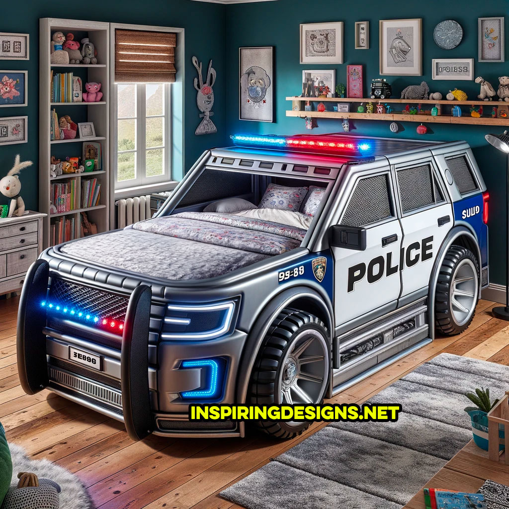 Police SUV Bed With Library