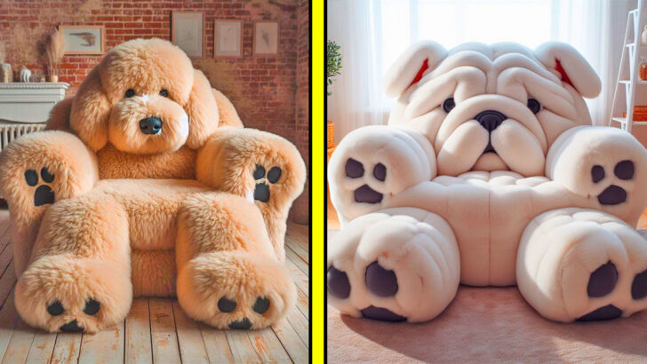 These Fluffy Dog Shaped Chairs Are A Furry Addition to Your Living Room