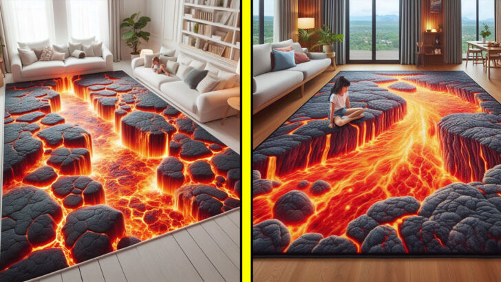 These Giant Lava Rugs Let Your Kids Realistically Play “The Floor Is Lava”!