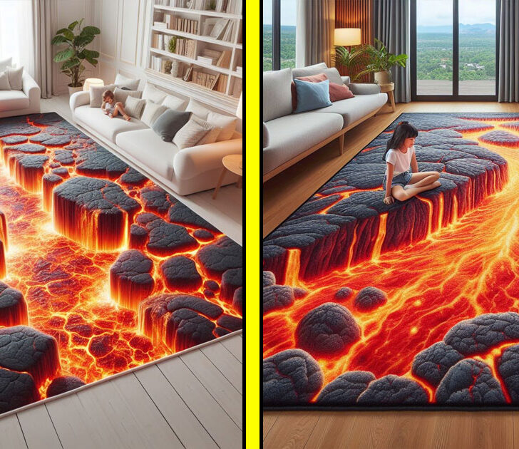 These Giant Lava Rugs Let Your Kids Realistically Play “The Floor Is