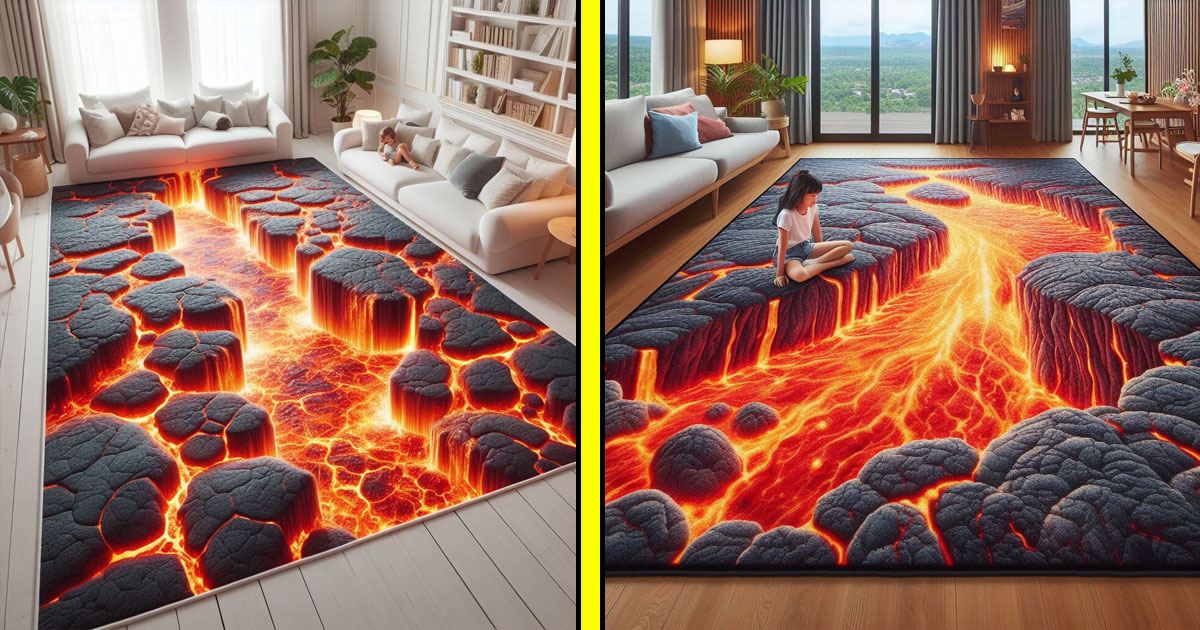 These Giant Lava Rugs Let Your Kids Realistically Play “The Floor