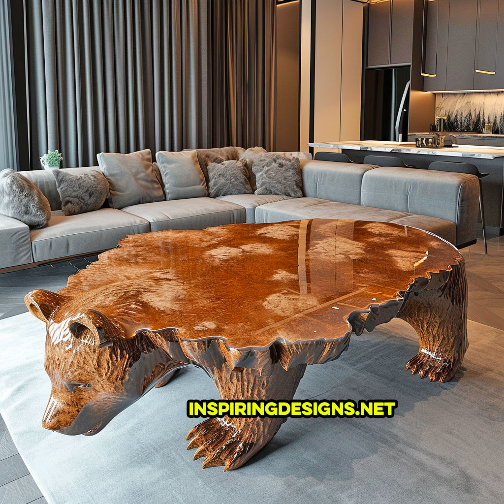 Wooden Animal Shaped Coffee Tables - Bear Shaped Coffee Table