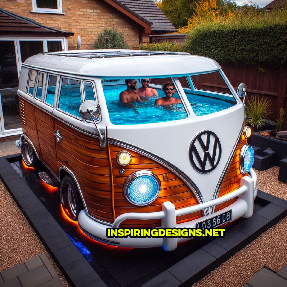 These Volkswagen Bus Hot Tubs Will Transform Your Patio into a Retro