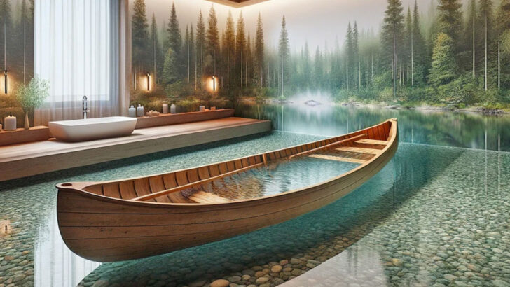 These Canoe Bathtubs Transform Your Bathroom into a Lakeside Retreat