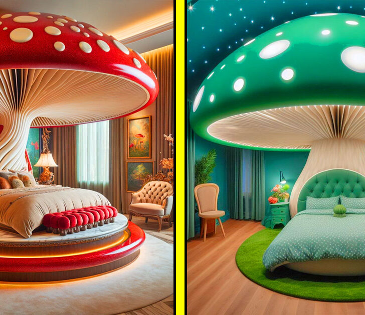 These Giant Mushroom Beds Add a Touch of Magic to Any Sleeping Space Inspiring Designs
