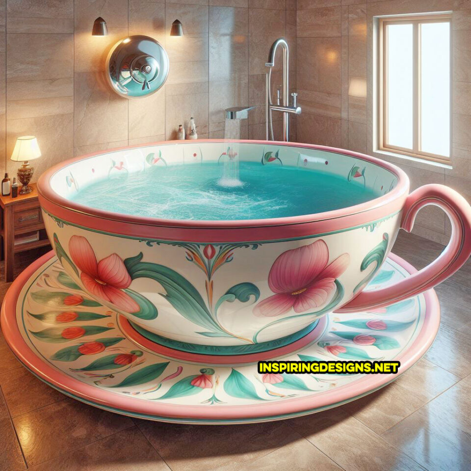 These Giant Teacup Shaped Bathtubs Will Steep Your Bath Time in Luxury