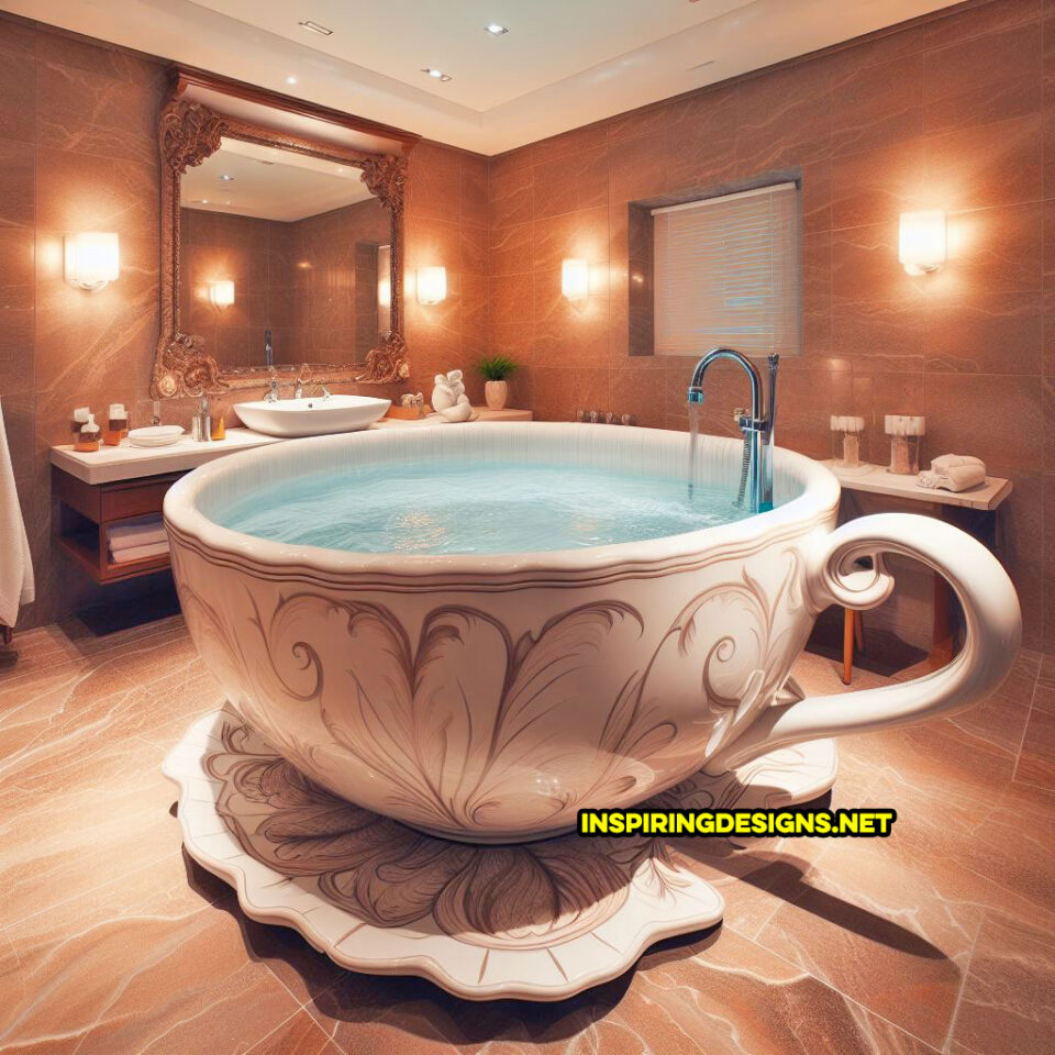 These Giant Teacup Shaped Bathtubs Will Steep Your Bath Time In Luxury Inspiring Designs 7936