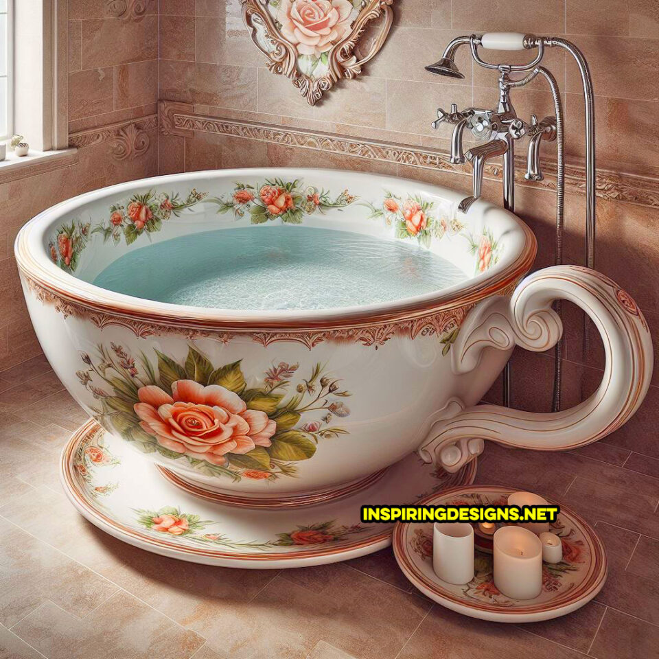 These Giant Teacup Shaped Bathtubs Will Steep Your Bath Time in Luxury Inspiring Designs