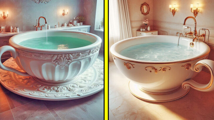 These Giant Teacup Shaped Bathtubs Will Steep Your Bath Time in Luxury