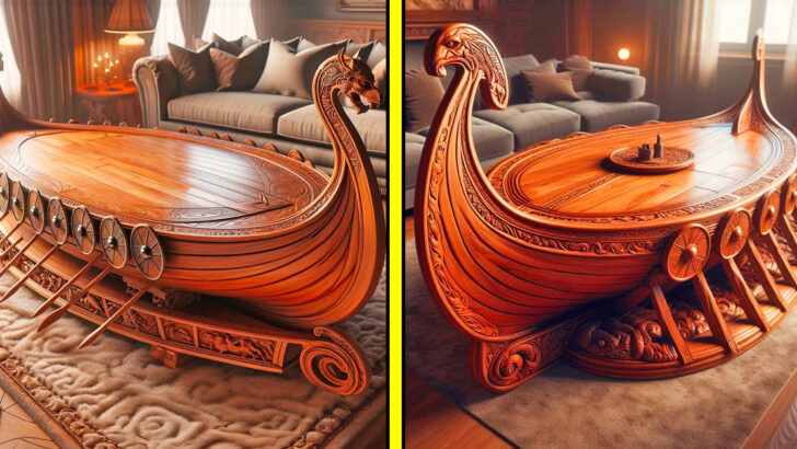 These Viking Ship Coffee Tables Are Anchoring Style and History in Your Home