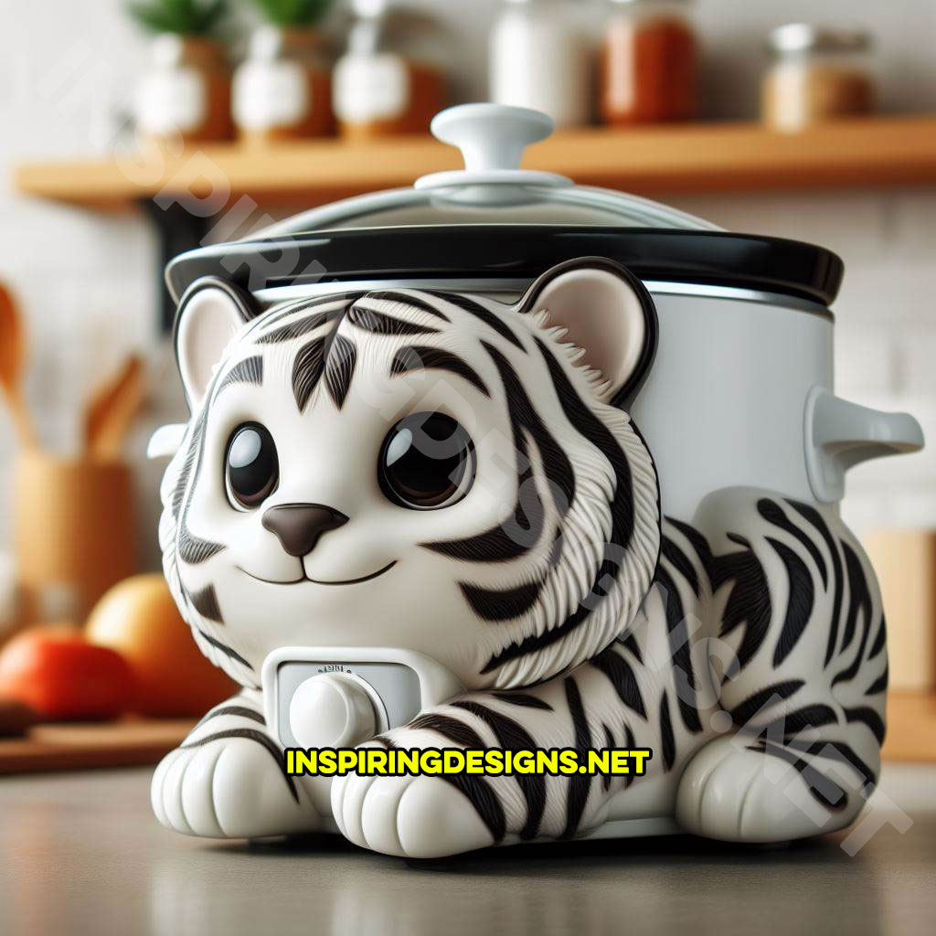 Cute Animal Shaped Slow Cookers - White Tiger Slow Cooker