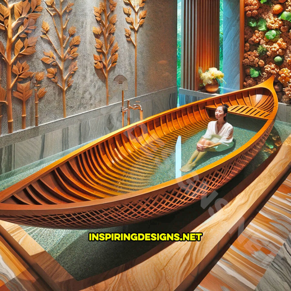 These Canoe Bathtubs Transform Your Bathroom into a Lakeside Retreat