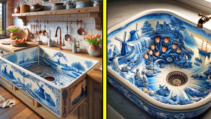 These Delftware Sinks Are What Your Farmhouse Kitchen Dreams Are Made Of