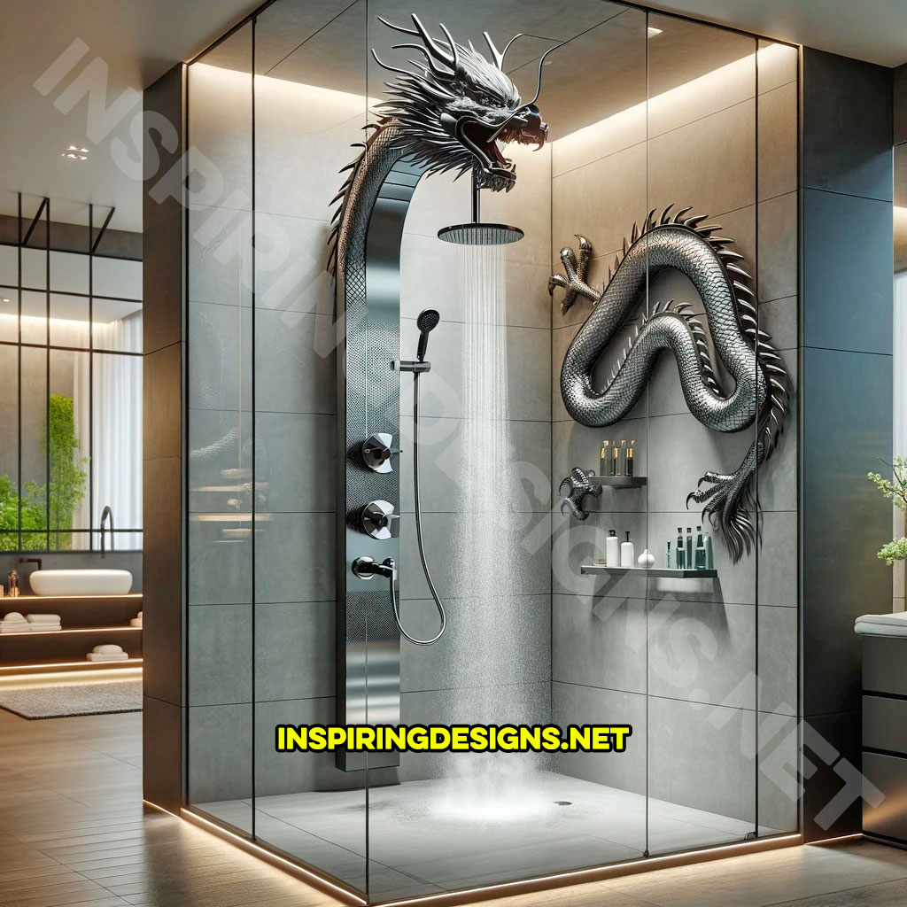 Dragon Steam Showers - Dragon shower head