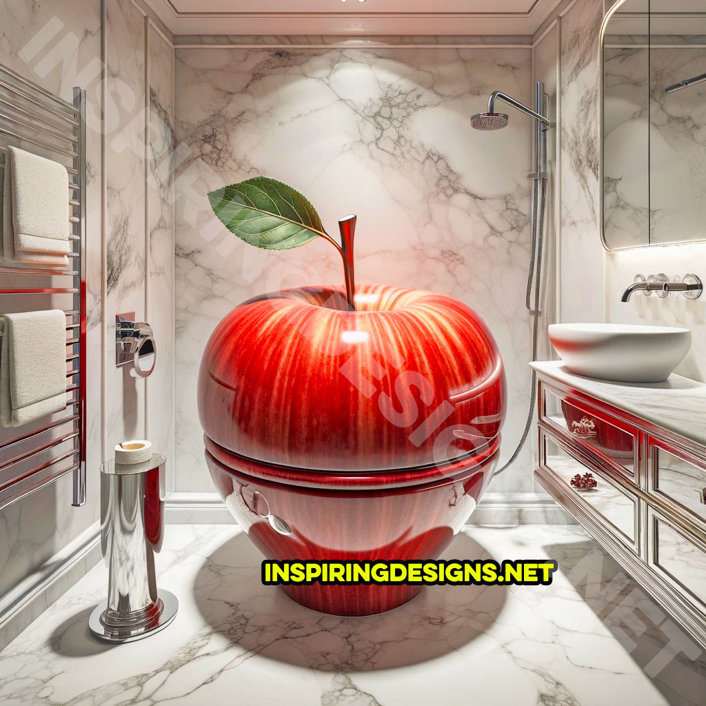 Fruit Toilets - Apple shaped toilet