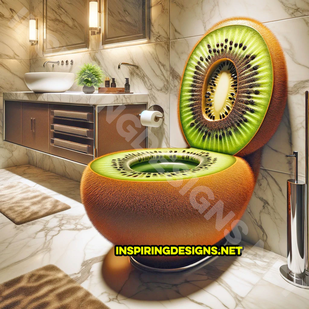 Fruit Toilets - Kiwi shaped toilet