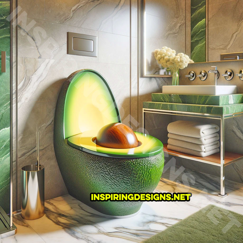 Fruit Toilets - Avocado shaped toilet