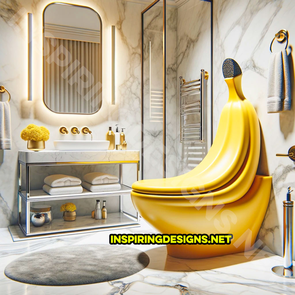 Fruit Toilets - Banana shaped toilet