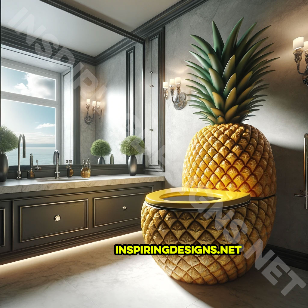 Fruit Toilets - Pineapple shaped toilet