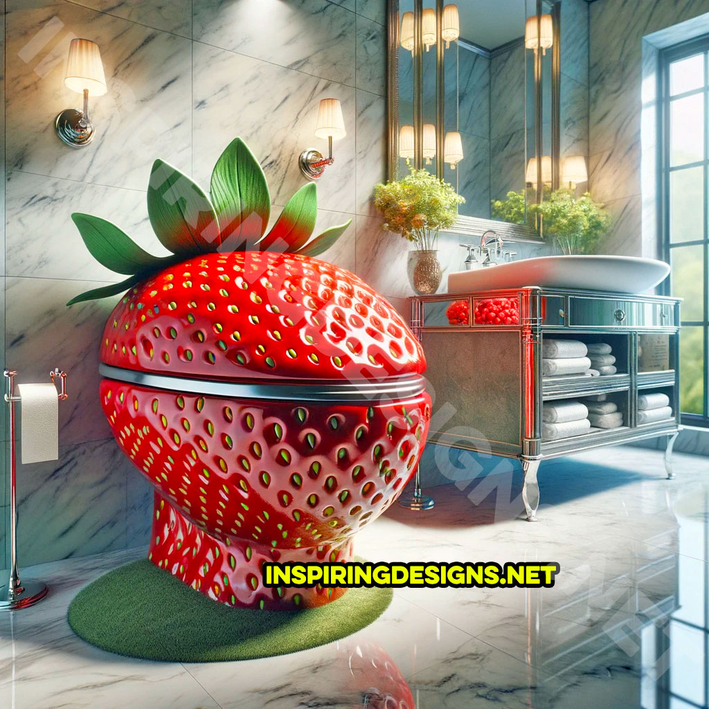 Fruit Toilets - Strawberry shaped toilet