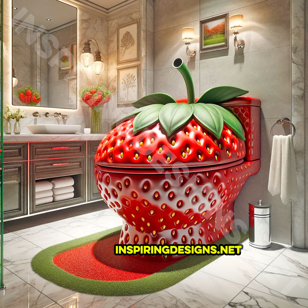 Fruit Toilets - Strawberry shaped toilet